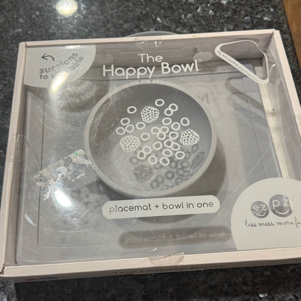 EZPZ Happy Bowl W/ Attached Silicone Mat,  New In Box!